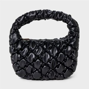 A New Day Bubble Quilted Elegant Black Women's Clutch Handbag